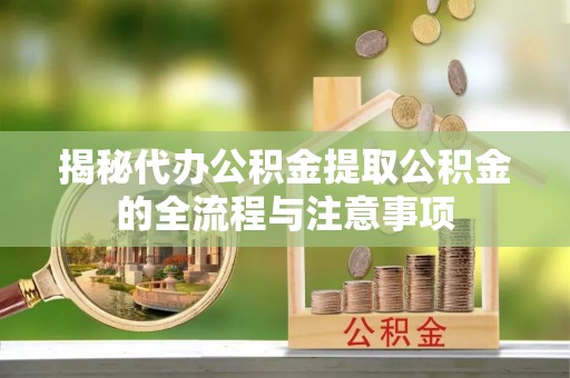 长洲揭秘代办公积金提取公积金的全流程与注意事项
